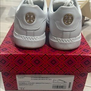 Tory Burch White Sneakers with Circular Logo